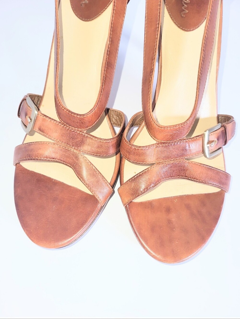 Cole Haan Nike Air Carma Air Hi Strappy Leather Stiletto Heels Size 10 - Picture 5 of 16